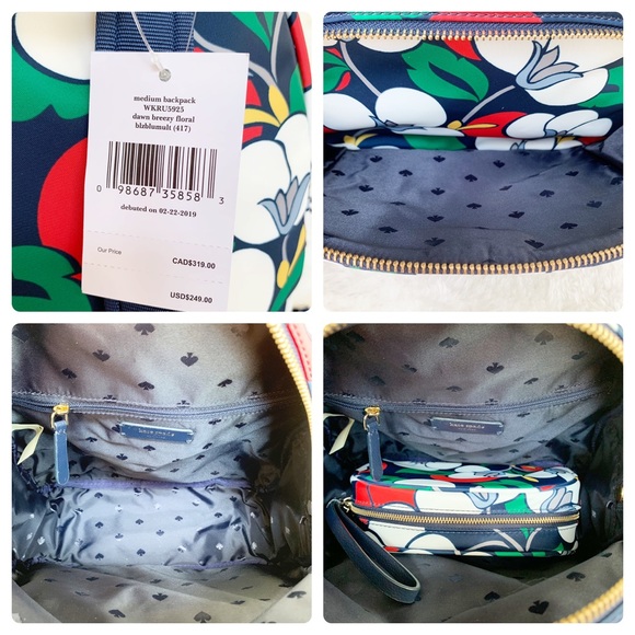 NWT Kate Spade Backpack/Cosmetic Bag - Picture 6 of 7